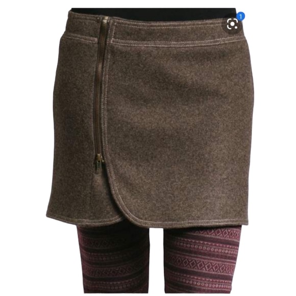 Purnell Wool Blend Zippered Brown Mini Skirt Size 4 - Picture 4 of 16